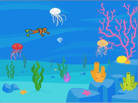 海にしずんだダイヤを探せゲームを作ろう！